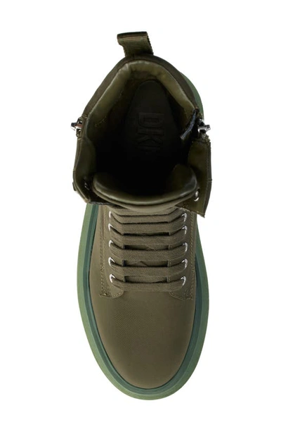 Shop Dkny Aken Sneaker Boot In Army Green