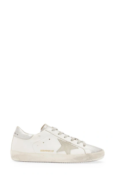 Shop Golden Goose Super-star Sneaker In White/ Ivory/ Silver