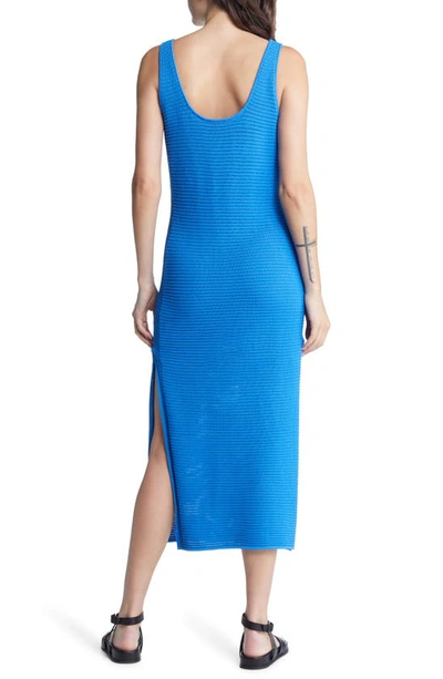 Shop Frame Crochet Midi Dress In Provence Blue