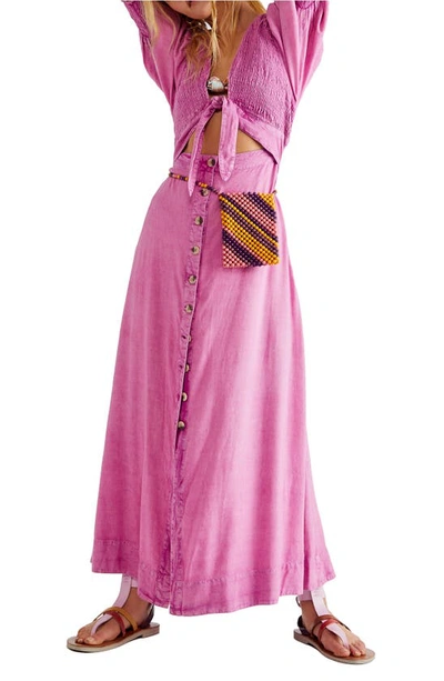 Shop Free People String Of Hearts Cutout Maxi Dress In Purple