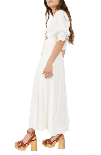 Free People Womens String Of Hearts Front Tie Maxi Dress In Bright White |  ModeSens