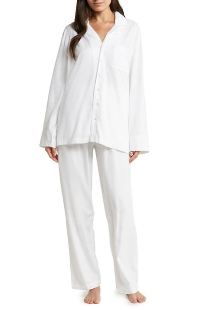 Shop Skims Hotel Cotton Blend Pajama Pants In Marble
