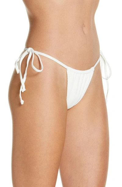 Shop Frankies Bikinis Tia Rib Bikini Top In White