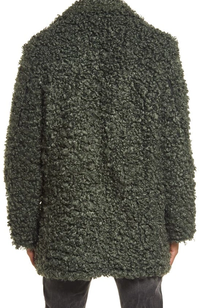 Shop Cult Of Individuality Faux Fur Peacoat In Hunter