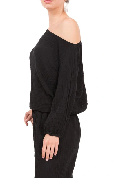 Shop Everyday Ritual Penny Gauze Lounge Top In Black