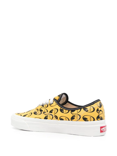 Shop Vans Logo-print Low-top Sneakers In Yellow