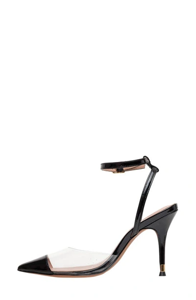 Shop Linea Paolo Yuki Pointed Toe Pump In Clear/ Black