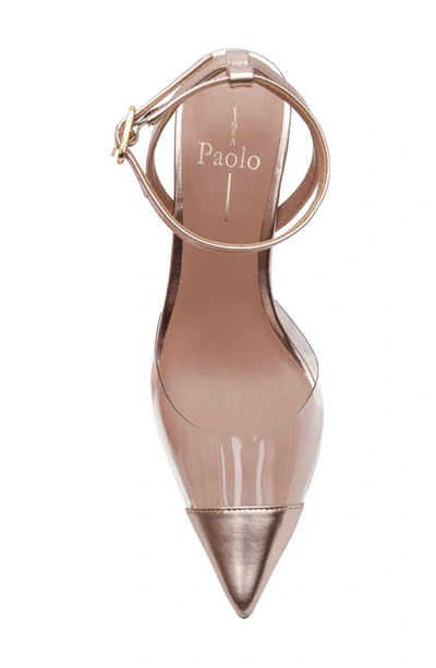 Shop Linea Paolo Yuki Pointed Toe Pump In Clear/ Rose Quartz