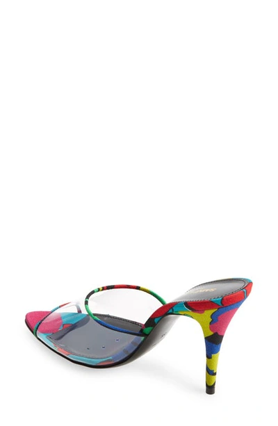 Shop Saint Laurent Lolita Pointed Peep Toe Slide Sandal In Trasparente/ Multicolor