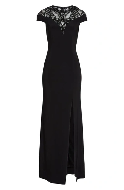 Shop Adrianna Papell Sequin Embellished Gown In Black