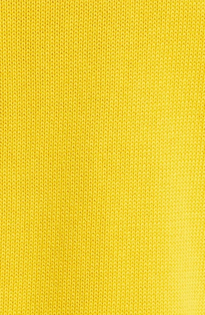 Shop Alexander Mcqueen Embroidered Mcqueen Logo Sweater In Pop Yellow/ Black/ White