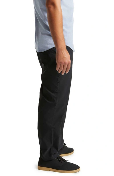 Shop Brixton Steady Cinched Tapered Pants In Black
