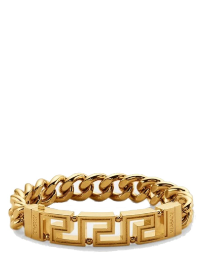 Shop Versace Gold Greca Chain Bracelet