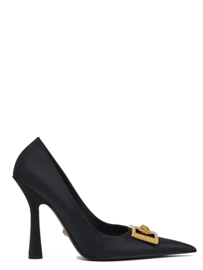 Shop Versace Black Medusa Crystal Pumps In Nero