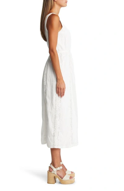 Shop Adelyn Rae Vivian Lace Inset Cotton Maxi Dress In White