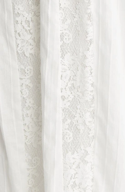 Adelyn Rae Vivian Lace Cotton-voile Midi Dress In White