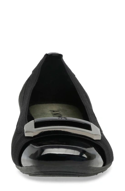 Anne Klein Akuna Cap Toe Flat In Black Combo Fb