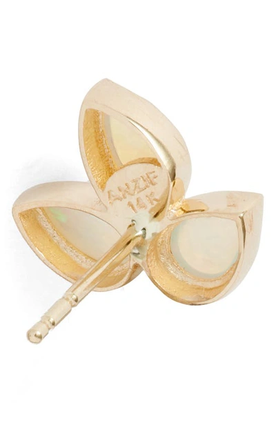 Anzie Bouquet Fleur De Lis Stud Earrings In Australian Opal