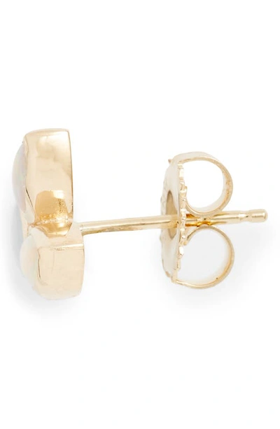 Anzie Bouquet Fleur De Lis Stud Earrings In Australian Opal