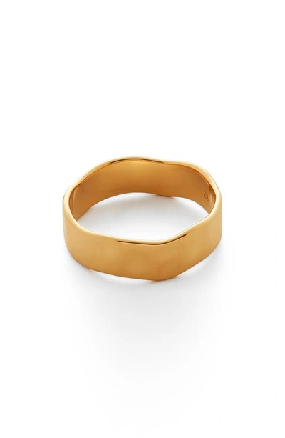 Monica Vinader 18ct Gold Plated Vermeil Silver Siren Muse Band Ring In 18ct Gold On Sterling S
