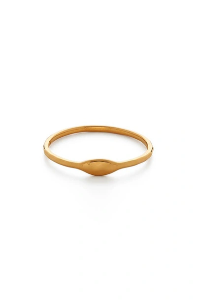 Monica Vinader 18ct Gold Plated Vermeil Silver Siren Muse Mini Band Ring In 18ct Gold On Sterling S