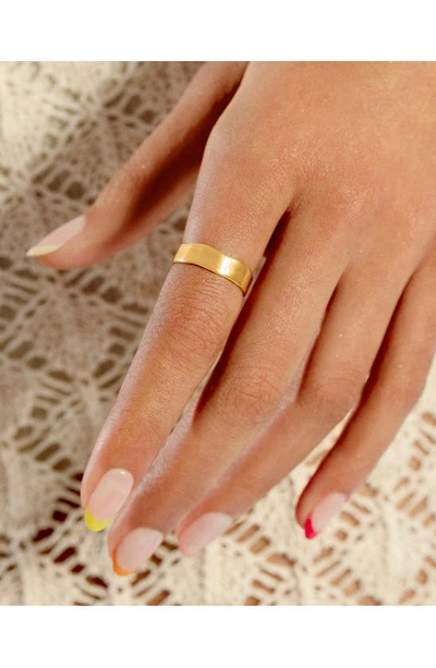 Monica Vinader 18ct Gold Plated Vermeil Silver Siren Muse Band Ring In 18ct Gold On Sterling S
