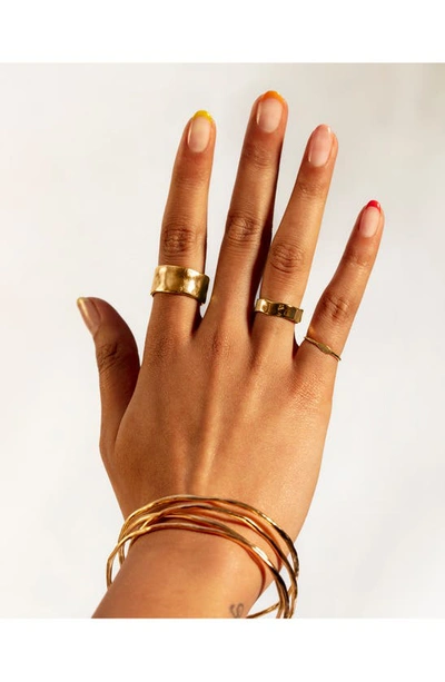 Monica Vinader 18ct Gold Plated Vermeil Silver Siren Muse Band Ring In 18ct Gold On Sterling S
