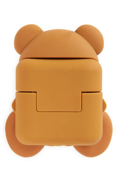 Shop Moschino Bear Airpods Case In Brown