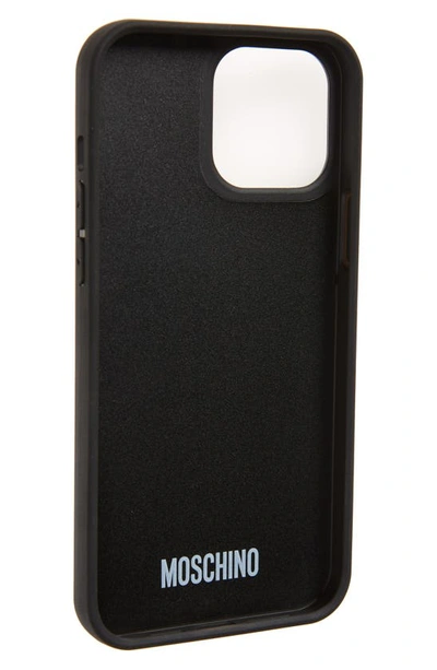 Shop Moschino Iphone 13 Pro Max Case In Fantasy Print Black