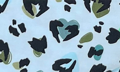 Shop Bellabu Bear Kids' Blue Leopard Convertible Footie Fitted One-piece Pajamas
