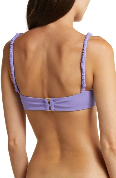Shop House Of Cb Cassis Ruched Bikini Top In Violet
