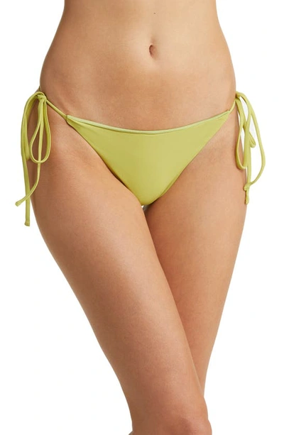 House Of Cb Santorini Side Tie Bikini Bottoms In Olive