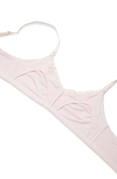 Shop Natori Bliss Wireless Pima Cotton Nursing Bra In Blush Pink