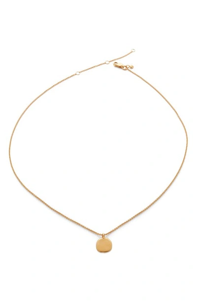 Shop Monica Vinader Siren Petal Necklace In 18ct Gold On Sterling S