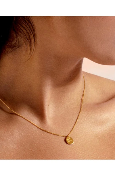 Monica Vinader Siren Petal Necklace In 18ct Gold On Sterling S