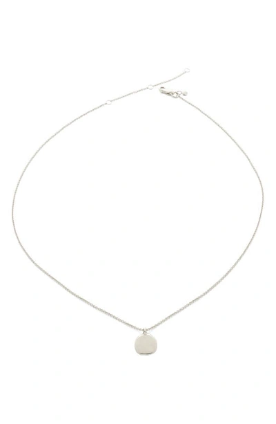 Shop Monica Vinader Siren Petal Necklace In Sterling Silver