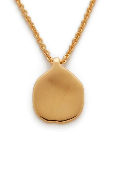 Shop Monica Vinader Siren Petal Necklace In 18ct Gold On Sterling S