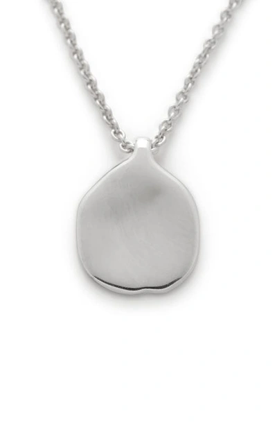Shop Monica Vinader Siren Petal Necklace In Sterling Silver
