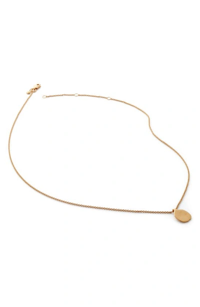 Shop Monica Vinader Siren Petal Necklace In 18ct Gold On Sterling S