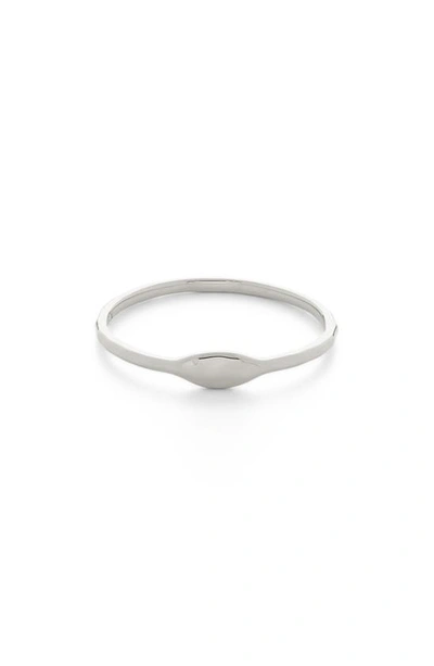 Shop Monica Vinader Siren Muse Mini Id Ring In Sterling Silver
