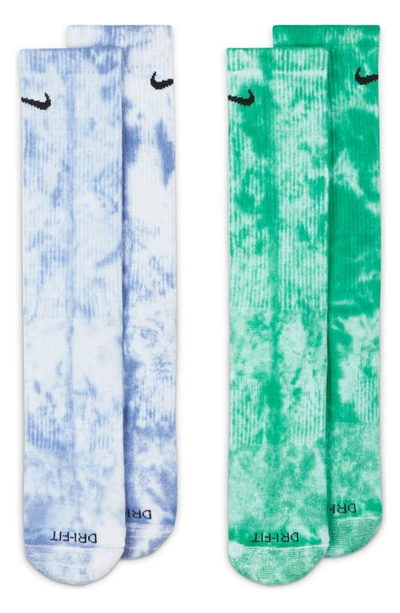 Shop Nike Dri-fit 2-pack Assorted Everyday Plus Athletic Socks In Multi-color