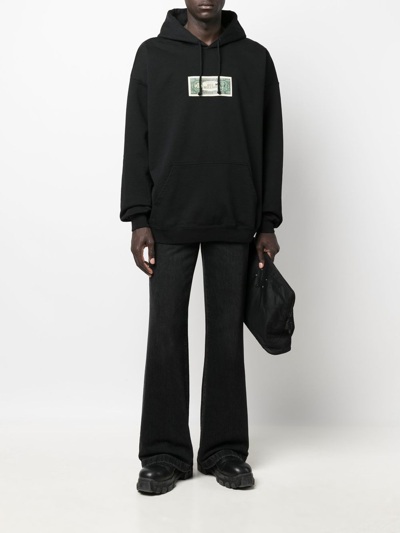 Shop Vetements Felpa One In A Million In Black