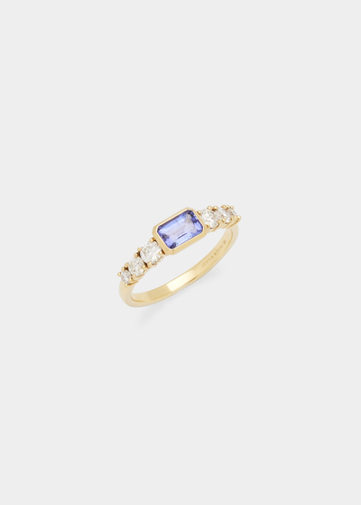 Shop Jemma Wynne Limited Edition Toujours Tanzanite And Diamond Ring In Yg