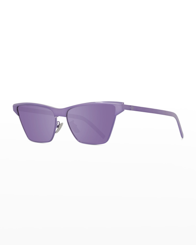 Shop Givenchy Metal Cat-eye Sunglasses In Sviolviolmr