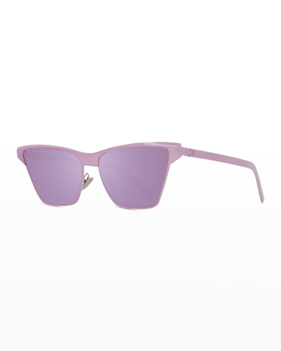 Shop Givenchy Metal Cat-eye Sunglasses In Spksmkmr