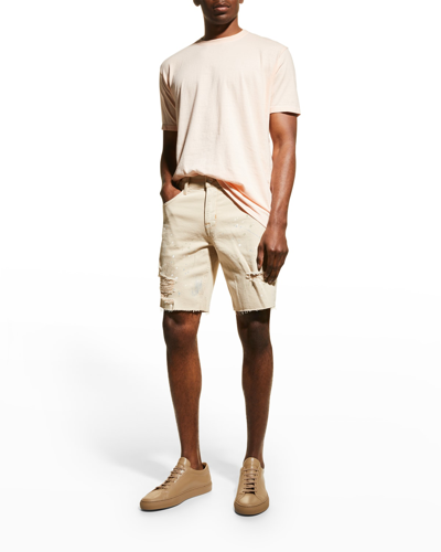 Shop Hudson Men's Kirk Paint-splatter Denim Shorts In Deserted
