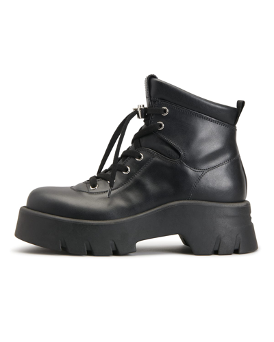 Shop Gianvito Rossi Vancouver Calfskin Chunky Combat Boots In Black