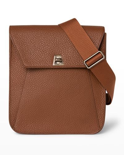 Shop Akris Anouk Small Leather Messenger Bag In Caramel