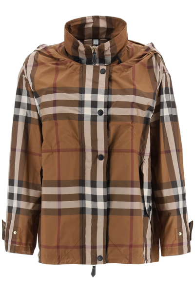 Shop Burberry Check Reconstructed Jacket In Mixed Colours