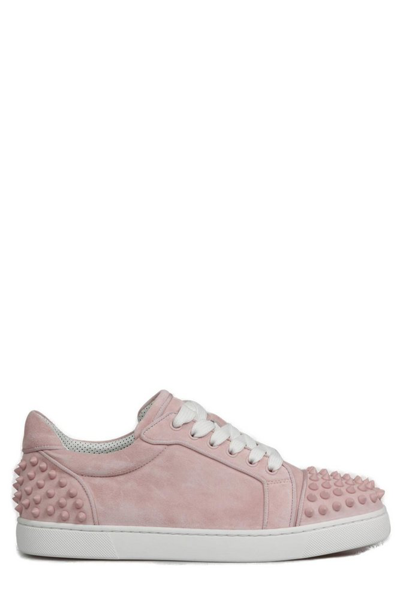 Christian Louboutin, Vieria 2 spikes poupee pink sneakers